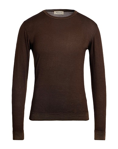 WOOL & CO Sweater Dark brown 100% Merino Wool