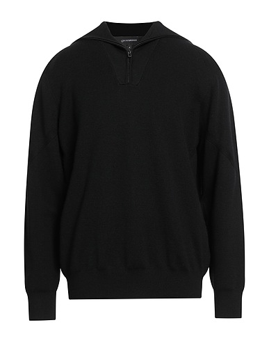 EMPORIO ARMANI Jumper Black 100% Virgin Wool, Polyamide, Elastane