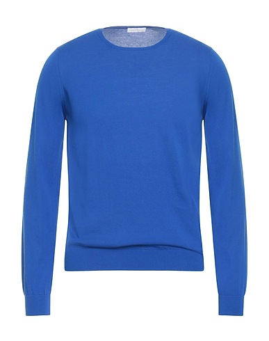 BRUNO MANETTI Sweater Bright blue 100% Cotton