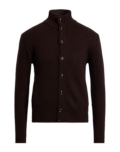 WOOL & CO Cardigan Chocolate brown 80% Wool, 20% Polyamide