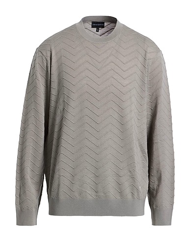 EMPORIO ARMANI Sweater Grey 100% Virgin Wool, Polyamide, Elastane