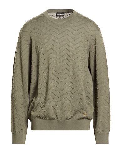 EMPORIO ARMANI Pullover Militärgrün 100% Schurwolle, Polyamid, Elastan