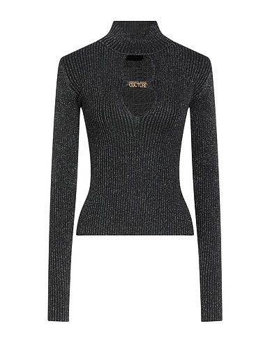 VERSACE JEANS COUTURE Μπλούζα ζιβάγκο Γκρι ανθρακί 65% Μοντάλ, 35% Πολυαμίδη