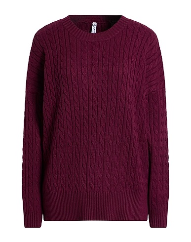 SMILING LONDON Pullover Pflaume 48% Viskose, 28% Polyester, 24% Nylon