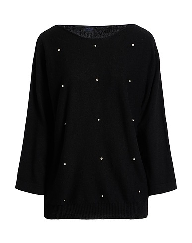 MOU ITALY Sweater DELUXE Black 35% Polyamide, 30% Wool, 30% Viscose, 5% Cashmere