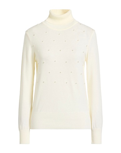 MOU ITALY Turtleneck DELUXE Ivory 51% Viscose, 31% Polyester, 18% Nylon