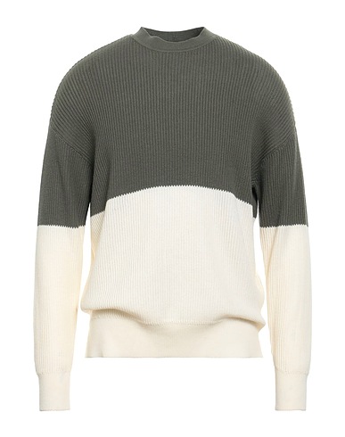 EMPORIO ARMANI Jumper Military green 68% Virgin Wool, 32% Cotton