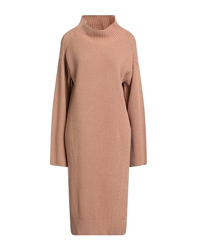 ANTONELLI Midi dress Camel 70% Wool, 20% Silk, 10% Cashmere