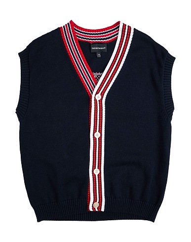 EMPORIO ARMANI Cardigan Midnight blue 100% Cotton