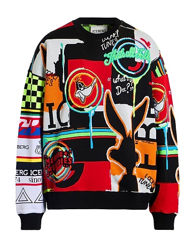ICEBERG Sweater Black 70% Viscose, 15% Polyester, 15% Polyamide