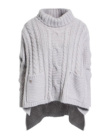 MANILA GRACE Rollkragenpullover Hellgrau 48% Alpakawolle, 36% Acryl, 9% Polyamid, 7% Polyester