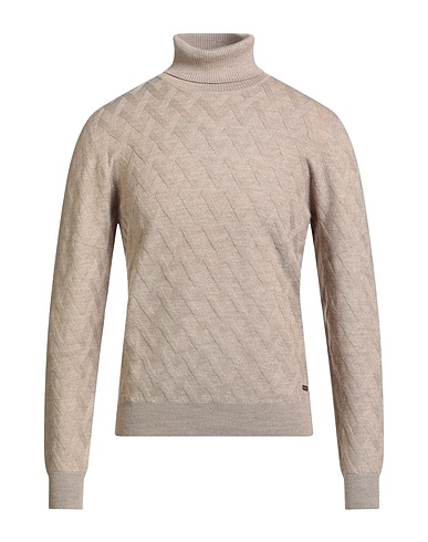 GIANNI LUPO Turtleneck Beige 60% Acrylic, 30% Wool, 10% Polyamide
