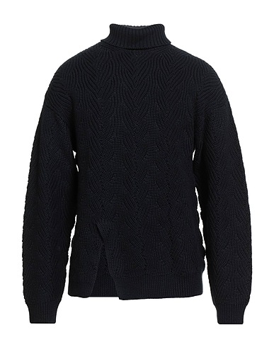 EMPORIO ARMANI Turtleneck Midnight blue 50% Virgin Wool, 50% Acrylic