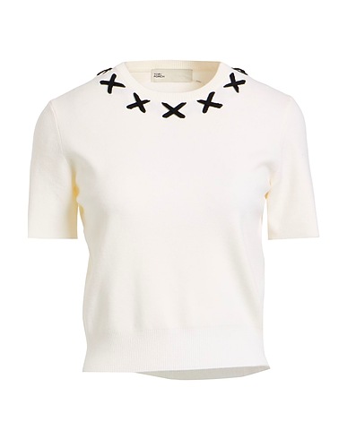 TORY BURCH Sweater Ivory 79% Wool, 19% Polyamide, 2% Elastane