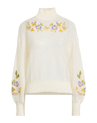 TWINSET Polo neck Ivory 40% Polyamide, 30% Mohair wool, 30% Wool