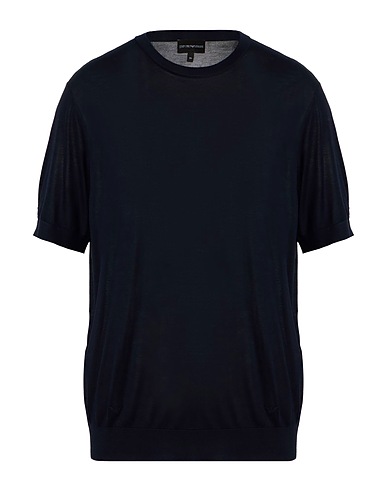 EMPORIO ARMANI Jumper Midnight blue 100% Mulberry silk
