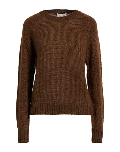 CROCHÈ Sweater Brown 40% Acrylic, 30% Mohair wool, 30% Polyamide