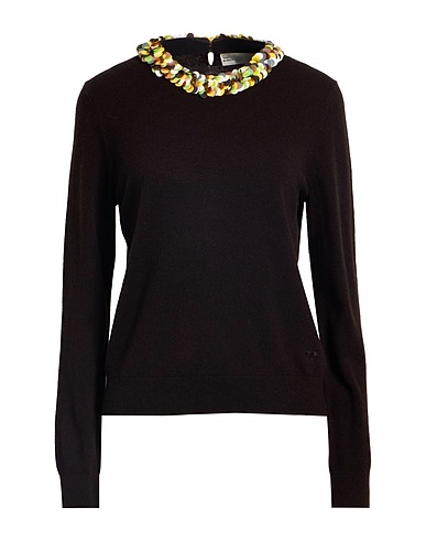TORY BURCH Pullover Cioccolato 90% Lana, 10% Cachemire