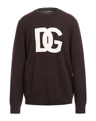 DOLCE&GABBANA Cashmere jumper Dark brown 100% Cashmere