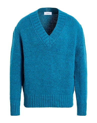 LARDINI Jumper Deep teal 55% Alpaca wool, 23% Wool, 22% Nylon