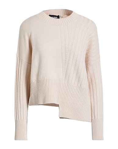 ALPHA STUDIO Jumper Ivory 100% Merino Wool