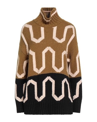 LA DOUBLE J Polo neck Khaki 46% Acrylic, 34% Alpaca wool, 14% Polyamide, 6% Polyester