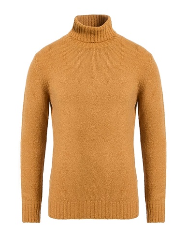 PAUL MIRANDA Polo neck Camel 59% Acrylic, 23% Wool, 17% Polyamide, 1% Elastane