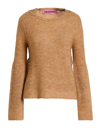 PINK MEMORIES Jumper Light brown 50% Polyamide, 46% Mohair wool, 4% Wool