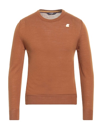 K-WAY Sweater Camel 100% Merino Wool