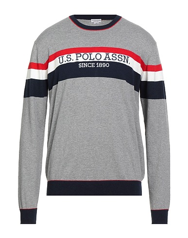 U.S.POLO ASSN. Jumper Light grey 90% Cotton, 10% Cashmere