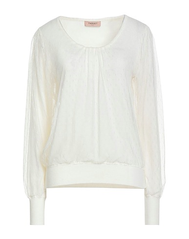 TWINSET Jumper Ivory 40% Polyamide, 40% Viscose, 15% Wool, 5% Cashmere, Polyester