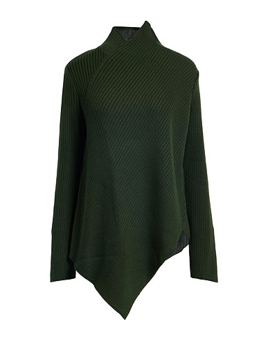 YOHJI YAMAMOTO Col roulé Vert 50% Laine, 50% Acrylique