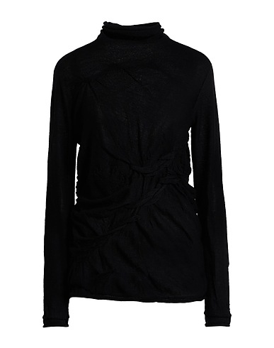 YOHJI YAMAMOTO Polo neck Black 100% Wool