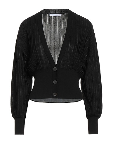 CARACTÈRE Cardigan Black 80% Viscose, 20% Polyamide, Polyester, Metallic fiber