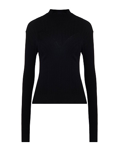 CARACTÈRE Rollkragenpullover Schwarz 52% Viskose, 38% Polyester, 10% Wolle