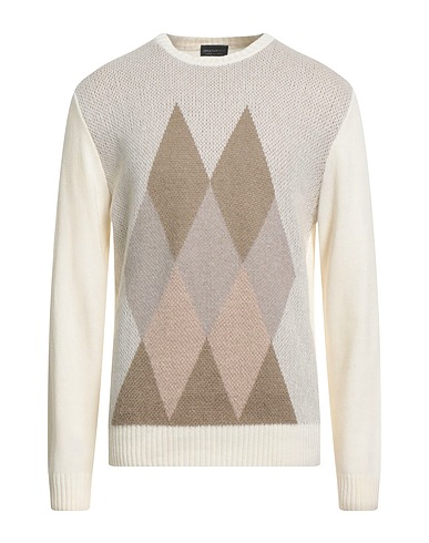 LUCA BERTELLI Jumper Ivory 30% Wool, 30% Viscose, 30% Polyamide, 10% Cashmere, Polyacrylic