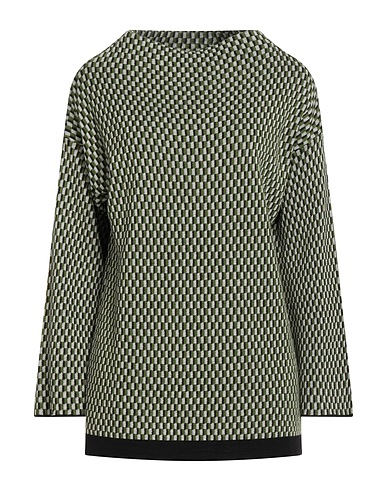 CROCHÈ Pullover Verde 50% Lana Merino, 50% Acrilico