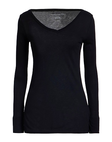 MAJESTIC FILATURES Sweater Black 100% Viscose