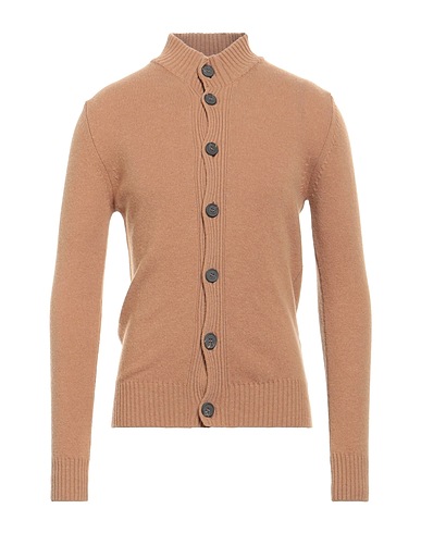 NE PAS Cardigan Camel 100% Merino Wool