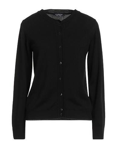 VOLPATO Cardigan Black 100% Virgin Wool