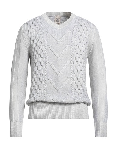 H953 Pullover Grigio 100% Lana Merino