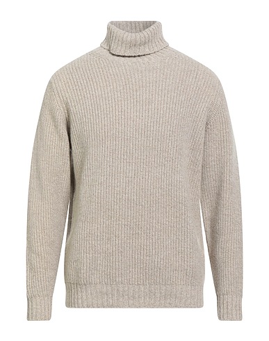 FILIPPO DE LAURENTIIS Polo neck Light grey 90% Super 120s Wool, 10% Cashmere