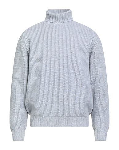 FILIPPO DE LAURENTIIS Rollkragenpullover Hellblau 90% Super 120s Wolle, 10% Kaschmir