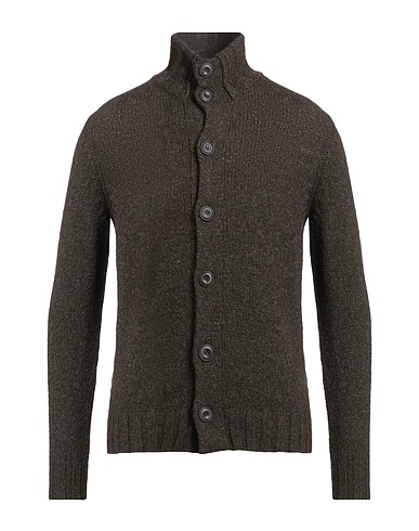 FILIPPO DE LAURENTIIS Strickjacke Militärgrün 90% Yakwolle, 10% Merinowolle