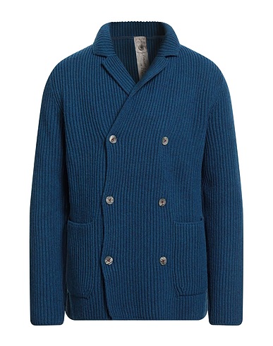 H953 Cardigan Blue 100% Merino Wool