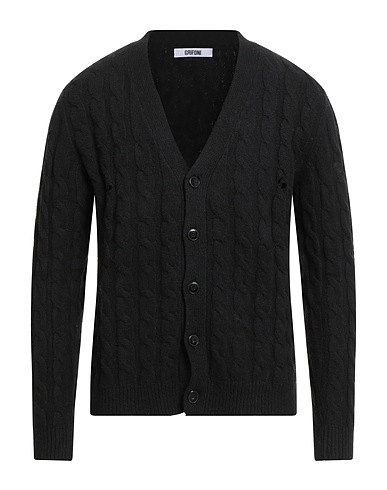 GRIFONI Cardigan Black 68% Cotton, 32% Polyamide