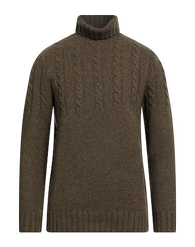 BARBOUR Polo neck Military green 90% Wool, 10% Polyamide
