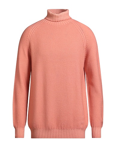 H953 Polo neck Salmon pink 100% Merino Wool