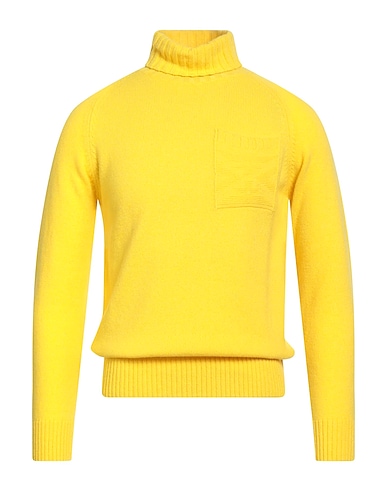H953 Polo neck Yellow 90% Merino Wool, 10% Cashmere