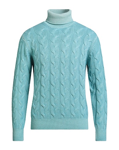 ARROWS Polo neck Turquoise 75% Merino Wool, 15% Silk, 10% Cashmere